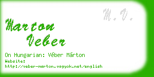 marton veber business card